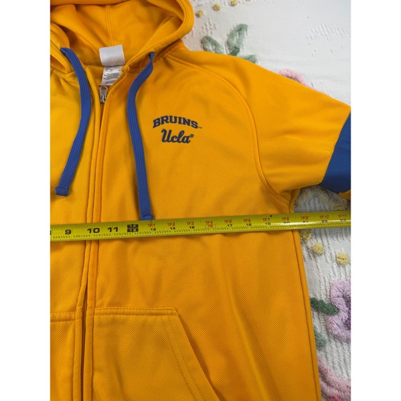 UCLA Bruins Zip Up Hoodie Jacket Gold Blue Athletic Mens M/M 38/40 - Picture 4 of 6